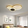 Fixture for LED Flush Mount Gold Ring Ceiling Light