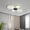 Fixture for LED Flush Mount Gold Ring Ceiling Light