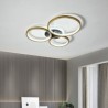 Fixture for LED Flush Mount Gold Ring Ceiling Light