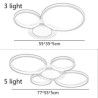 Fixture for LED Flush Mount Black Ring Ceiling Light