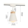 Nordic Track Lighting Household Modern Simple Ceiling Spotlight Clothing Shop Backdrop Lighting (Single Light)