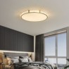 Round Bedroom Light Fixtures Tricolor Dimming LED Flush Mount Ceiling Light