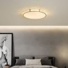 Round Bedroom Light Fixtures Tricolor Dimming LED Flush Mount Ceiling Light