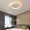 Round Hallway Light Fixtures Tricolor Dimming LED Flush Mount Ceiling Light