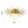 Globe Ceiling Lamp For Hallway Modern 1-Light Flush Mount Ceiling Light Fixture