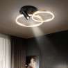 LED Halo Ring Lighting Spotlight Brushed Gold Ceiling Lamp