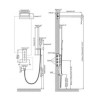 Rainfall Shower Tap Head Shower Hand Shower Modern Black Shower Faucet Set