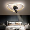 Spotlight LED Flush Mount Brushed Gold Heart Shape Lighting