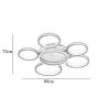 Acrylic LED Flush Mount Ceiling Light with 6 Rings