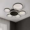 Acrylic LED Flush Mount Ceiling Light with 6 Rings