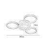 mys013 4-Ring LED Flush Mount Ceiling Light