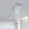 Semi-Ring LED Semi-Flush Mount Crystal Ceiling Light