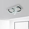 Semi-Ring LED Semi-Flush Mount Crystal Ceiling Light