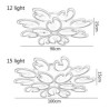 Bedroom Living Room LED Petal Shaped Flush Mount Ceiling Light