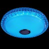 Remote Control Bluetooth Music Speaker Light Bedroom Bar RGB LED Flush Mount Ceiling Light