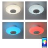 Remote Control Bluetooth Music Speaker Light Bedroom Bar RGB LED Flush Mount Ceiling Light