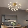 Nordic Style Decorative Light Fixture Living Room Bedroom Minimalist LED Petal Flush Mount Ceiling Light