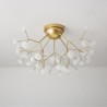 Nordic Style Decorative Light Fixture Living Room Bedroom Minimalist LED Petal Flush Mount Ceiling Light