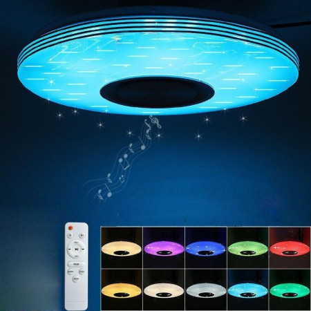 Remote APP Control Bluetooth Music Speaker Lamp 36W RGB LED Flush Mount Ceiling Light Decorative Lamp