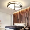 Decorative Lighting Bedroom Living Room Circular Modern LED Flush Mount Ceiling Light Black & White