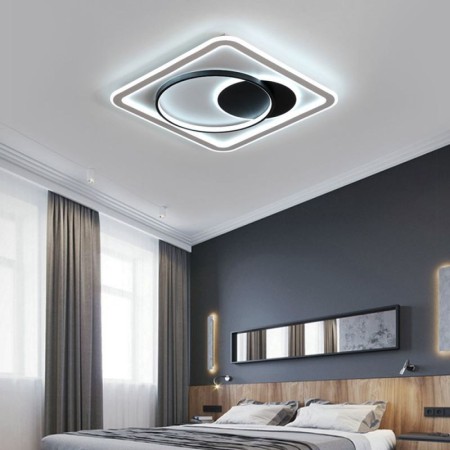 Bedroom Living Room Modern Simple LED Flush Mount Ceiling Light Square Acrylic Light Fixture