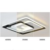 Bedroom Living Room Nordic Style LED Flush Mount Square Frame Ceiling Fixture