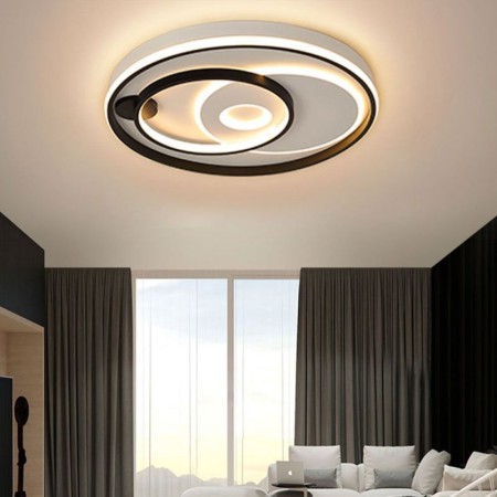 Modern Acrylic Light Bedroom Living Room Overlapping Round LED Flush Mount Ceiling Light