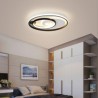 Modern Acrylic Light Bedroom Living Room Overlapping Round LED Flush Mount Ceiling Light