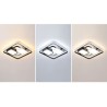 Bedroom Living Room Contemporary LED Flush Mount Ceiling Light Black & White Square Frame Fixture