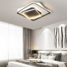 Modern Acrylic Fixture Bedroom Living Room Overlapped Square LED Flush Mount Ceiling Light