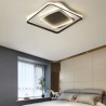 Modern Acrylic Fixture Bedroom Living Room Overlapped Square LED Flush Mount Ceiling Light