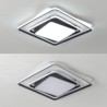 Modern Acrylic Fixture Bedroom Living Room Overlapped Square LED Flush Mount Ceiling Light