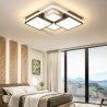 Acrylic Square Black and White Light Fixture for Bedroom Living Room Modern LED Flush Mount Ceiling Light