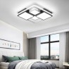 Acrylic Square Black and White Light Fixture for Bedroom Living Room Modern LED Flush Mount Ceiling Light