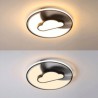 LED Flush Mount Ceiling Light with Moon and Clouds for Bedroom, Kids Room