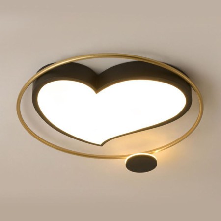 Bedroom Living Room LED Acrylic Flush Mount Ceiling Light Heart Shaped Light Fixture