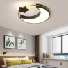 Bedroom Kids Room Moon and Star Led Flush Mount Ceiling Light