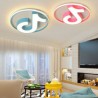 Acrylic Ceiling Light Bedroom Kids Room Musical Note LED Flush Mount Light Fixture