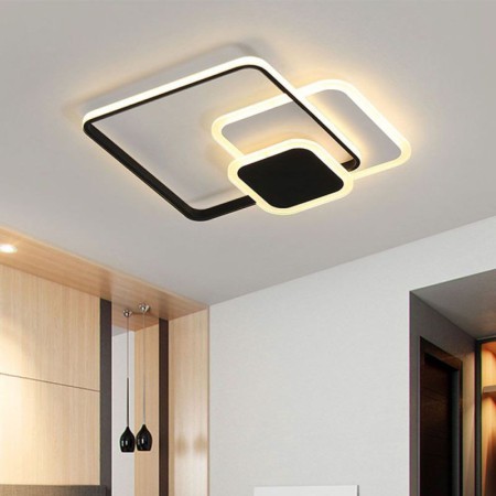 LED Flush Mount Decorative Ceiling Light Square Frames Bedroom Living Room