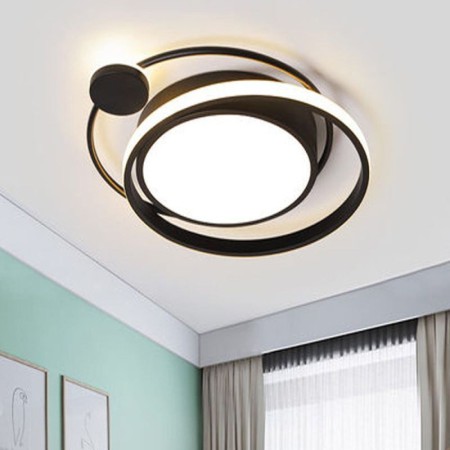 Bedroom Living Room LED Circular Flush Mount Ceiling Light