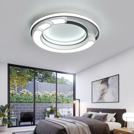 Acrylic Ceiling Light Bedroom Living Room Circular LED Flush Mount Light Fixture