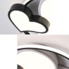 Decorative Lighting Bedroom Living Room Double Hearts LED Flush Mount Ceiling Lamp