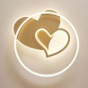 Bedroom Living Room Modern LED Flush Mount Acrylic Double-Layer Heart Shaped Ceiling Light