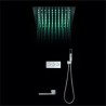 Hand Shower+Rainfall Shower Head LED Optional Wall Mounted Shower Faucet System