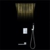 Hand Shower+Rainfall Shower Head LED Optional Wall Mounted Shower Faucet System