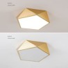 Bedroom Living Room Gold Geometric LED Flush Mount Acrylic Ceiling Light