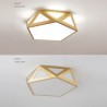 Bedroom Living Room Gold Geometric LED Flush Mount Acrylic Ceiling Light