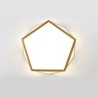 Bedroom Living Room Gold Geometric LED Flush Mount Acrylic Ceiling Light