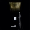 Hand Shower+Rainfall Shower Head LED Optional Wall Mounted Shower Faucet System