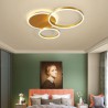 Bedroom Living Room Modern LED Flush Mount Round Gold Ceiling Light